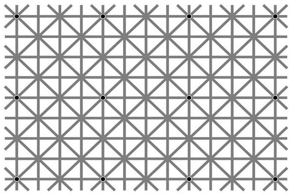 Illusione ottica di Ninio: quanti puntini vedi nella foto?